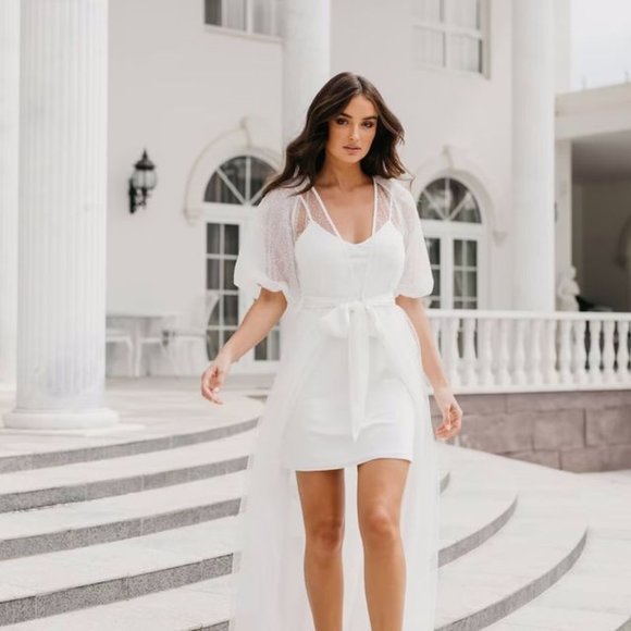 Bridal Robe w/ Slip - Picture 2 of 3